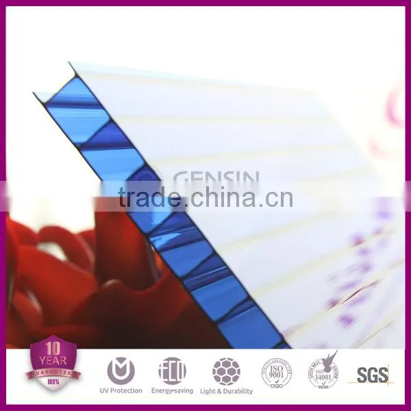 2100*5800/11800mm 100% Virgin Material 8mm pc Hollow Sun Sheet