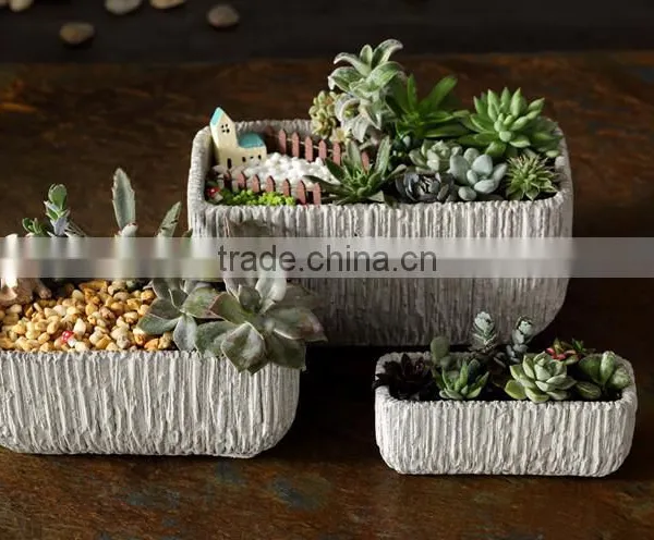 Sigma European Flower Pot Rectangular Fiber Cement Planters photo-2