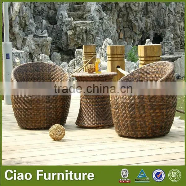 Funky Modern Outdoor Furnitue Rattan Coffee Table Set photo-2