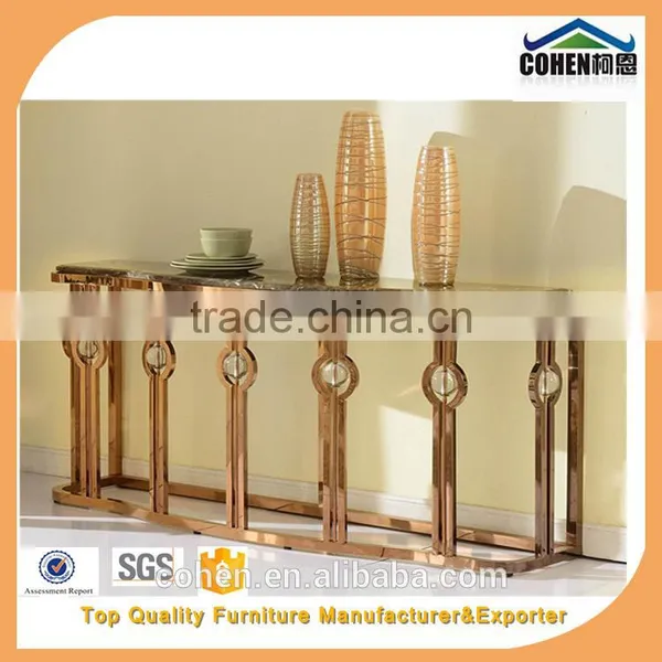 Royal Luxury Golden Stainless Steel Hotel/living Room Furniture Coffee/center Table B818G photo-4