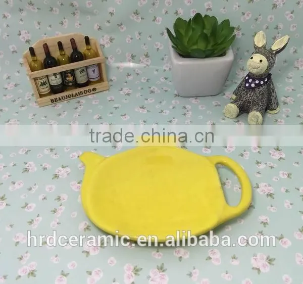 Made in China Stocked Dinnerware Yellow Ceramic Dish photo-6