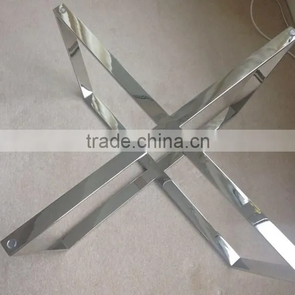 Chrome Metal Dining Table Base photo-5