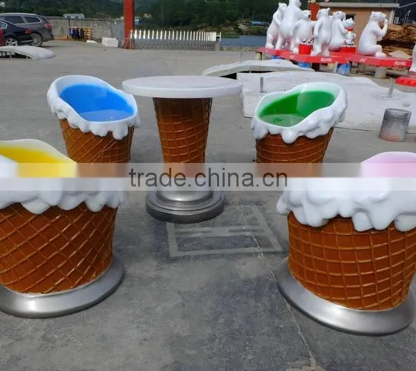Ice Cream Table and Chair for Hotel or Bar photo-4