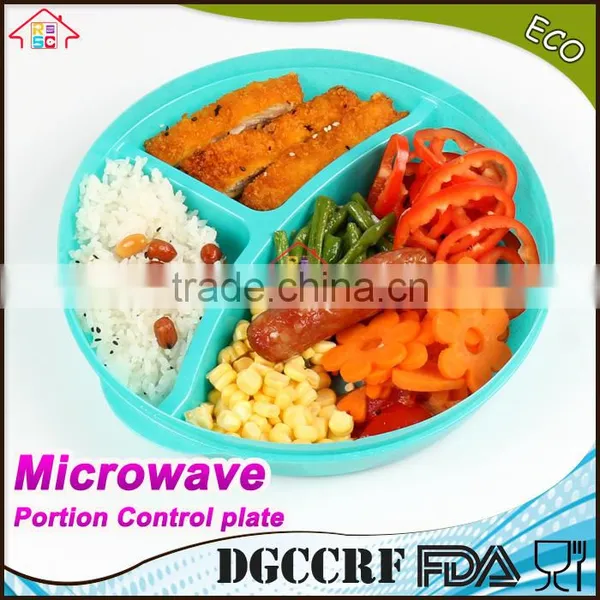 NBRSC New Design Microwave Plastic Food Storage Tray Containers 3 Compartment Divided Plates With Vented Lid photo-5