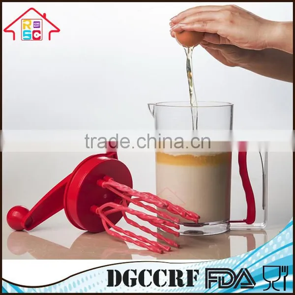 Kitchen Plastic 2-In-1 Cupcake Batter Dispenser Hand Food Cake Dough Mixer Cup photo-4