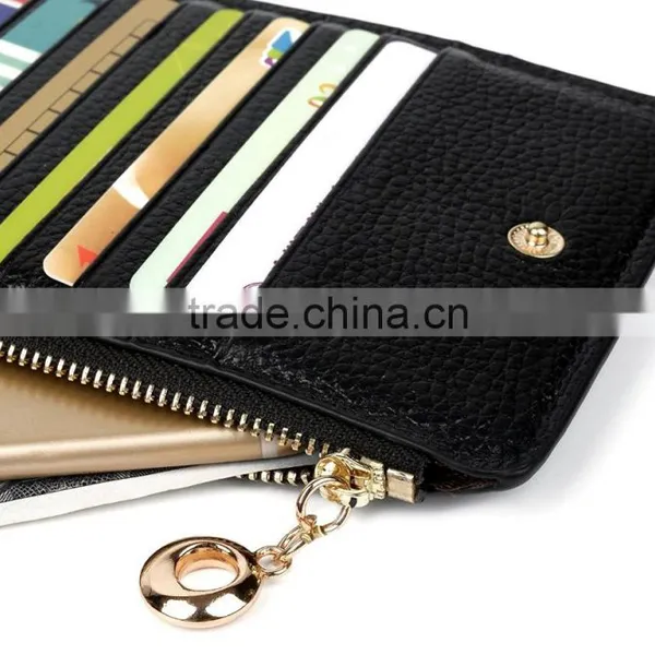 Genuine Leather Multi Card Holder Wallet With Zipper Pocket for Men&Women photo-4