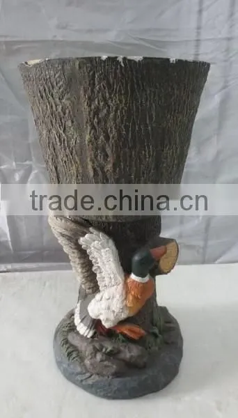 Knock-down Fiberglass Duck Wooden Flower Pots for Livingroom photo-2