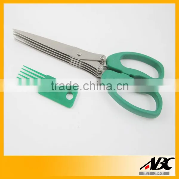 Professional 7 Blades Stainless Steel Kitchen Herb Scissor photo-3