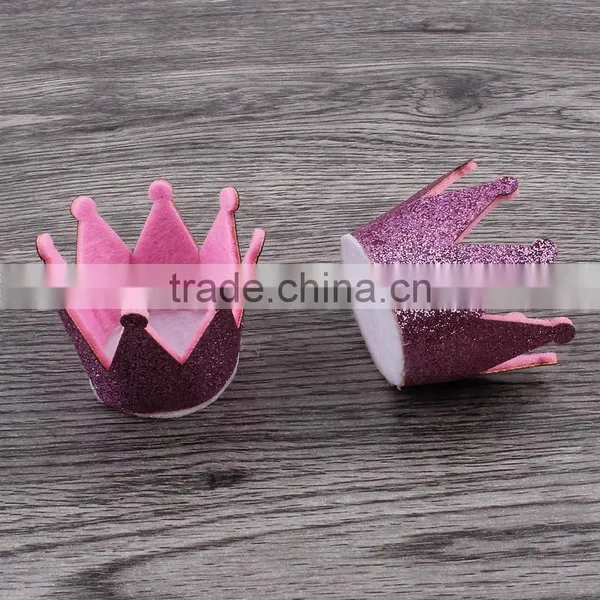 Fabric Lace Flower Crown With Glitter Clip for Kids Hair Accessories photo-5
