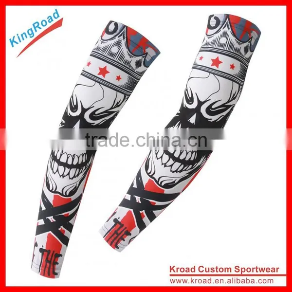 Sport Arm Sleeves UV Sun Protect Anti-slip Basketball Armband Tattoo Cover photo-4
