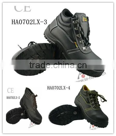 Anti Slip PU+TPU Outsole Cow Leather CE Steel Toe Work Boots photo-2