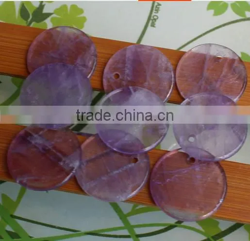 Single Hole Long Gold Sand and Blue Sand Stone Charms Pendant Jewelry Accessories for Necklaces photo-6