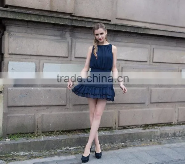 Ladies's Lovely Dress for Summer Fashion Spaghetti Strap Dress Slim Fit Sleeveless Dress 2016 photo-3