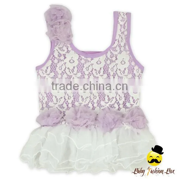 Kids Purple Ruffle Diaper Little Girl Breathable Cotton Swimwear Beach Shorts photo-2