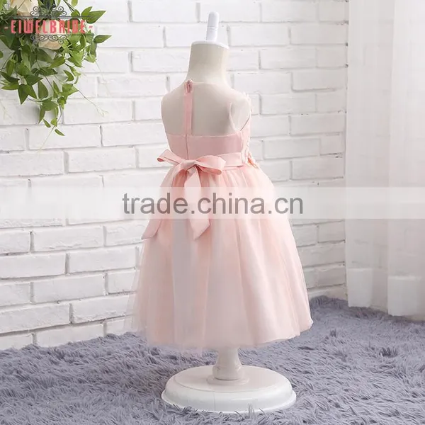 China Supplier Short Pink Flower Girl Dress for 4 Years Girl photo-4