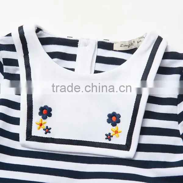 Long Sleeve Stripe Tulle Girls Skirt Wholesale Baby Dress photo-4