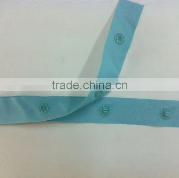 Colored Plastic Snap Button Tape for Garment, Polyester Tape, Press Snap Button photo-2