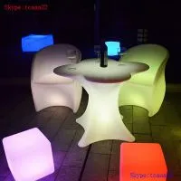 Led Illuminated Furniture Coffee Bar Table photo-2