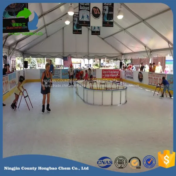 HDPE Selflubricated Synthetic Ice Rink Floor With Barrier Dasher Boards photo-3