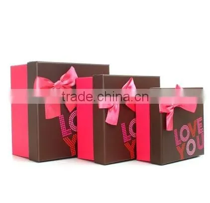 Romantic Valentine's Day Gift Box With Printed "Love You" ,Birthday Party Gift Box Manufacturer photo-5