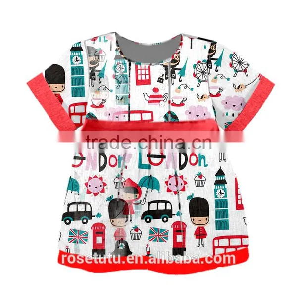 Printed With a Mini-military Pattern of the Little Girl Cotton Short-sleeved Skirt Ranked the Top 100 in the World