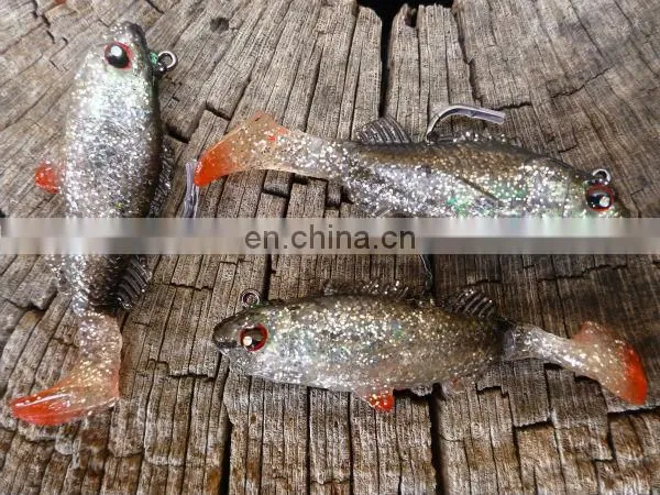 SOFT PLASTIC ANGRY FISH RIGGED MINNOW LURE