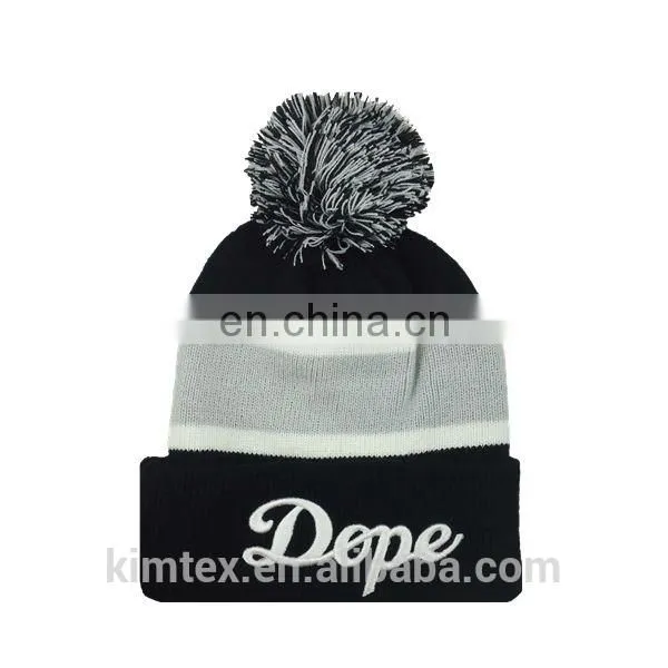 Wholesale Acrylic Knitted Custom Pom Pom Hat photo-5