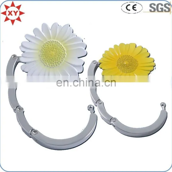 Fancy Flower Design Epoxy Gold Metal Bag Hanger photo-5