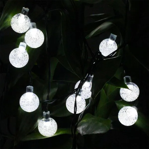 Crystal Ball Solar String Light 6M 30LEDs Waterproof Outdoor Garden Light Party Wedding Holiday Christmas Light 4.8M photo-2