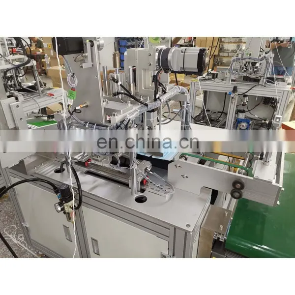 High Speed Fully Automatic Four Point Full Servo Automatic Earloop Welding Machine With Feeder for Nonwoven Masks photo-4