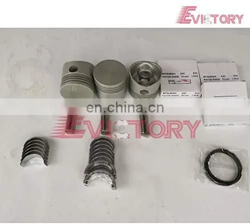 for Mitsubishi K3C Gasket Bearing Oversized 0.50mm Piston Ring photo-2