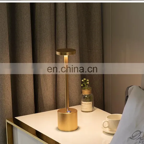 Hot Sale Modern Hotel Style AluminiumTable Lamp USB Rechargeable Battery Cordless Restaurant Led Table Lamp For Dinner photo-4