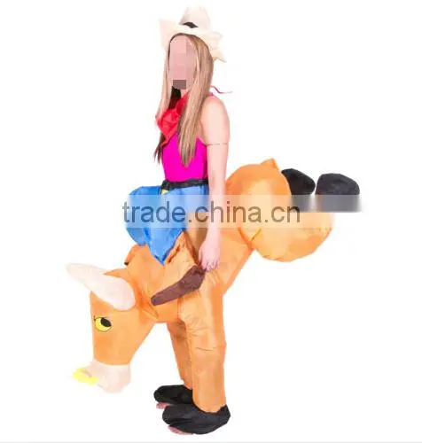Inflatable Unicorn / Dinosaur Adult Fancy Dress Dress Hen Stag Blow up Costume photo-2