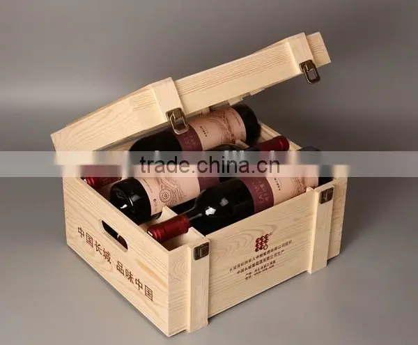 6 Bottle Wooden Wine Box photo-3