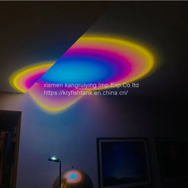 Background Light Modern LED Floor Lamp Rainbow Sunsets Projection Decoration Standing Light