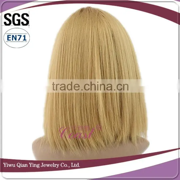 Fashion Womens Blond Straight Hair Bod Styles Wig Synthetic photo-3