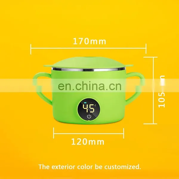 Baby Bowls Stainless Steel-Toddler Dishes-Kids Feeding Bowls-Suction Cup Bowl With Lid photo-2