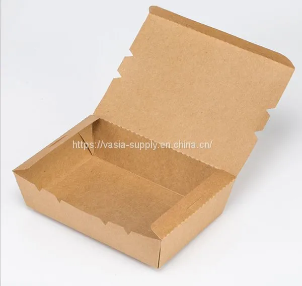Salad Packing Takeaway Kraft Paper Custom Sushi Box To Go Boxes Restaurant Food Salad Box photo-2