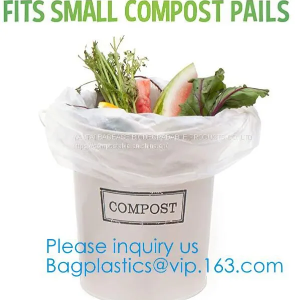 Jumbo Carrier Bags, Gallon Biodegradable and Compostable Kitchen Trash Bag,Eco Friendly Biodegradable Packaging Bags 100% Compostable Plasti photo-2
