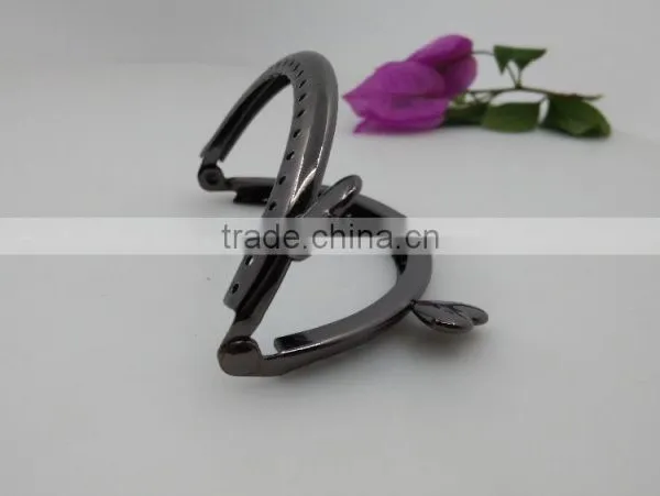 Factory Price Gun Color 8.8*4.8cm Metal Purse Frame for Ladies Purse