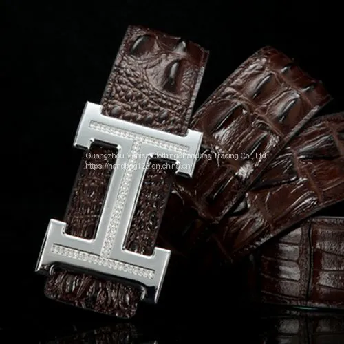 Authentic Crocodile Leather Belt Men's Genuine Leather Pin Buckle Genuine Smooth Buckle Business Belt Trend Youth Wild photo-2