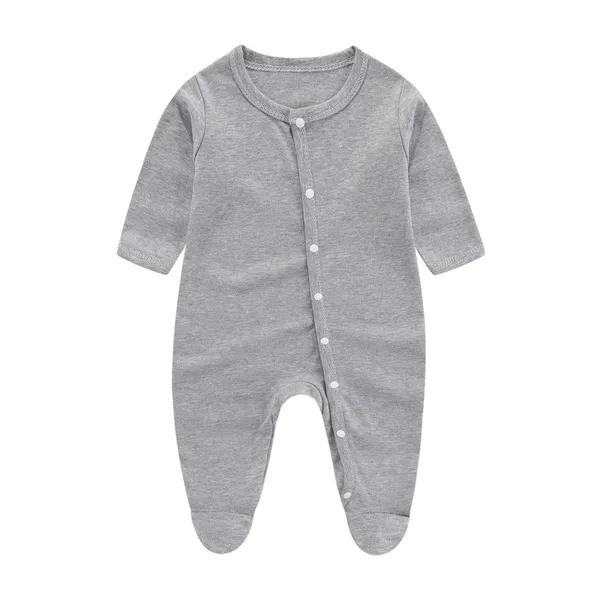 Newborn Baby Romper Onesie Jumpsuit Feet Wrap Long Sleeves Baby Climb Clothes Children's Pajama Cotton photo-5