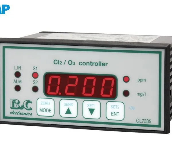 Industrial CL7335 Chlorine Residual Controller - Programmable Set Points & Min/Max Alarm Relays