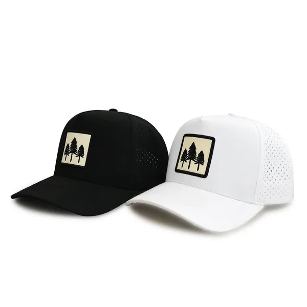 Custom Waterproof Laser Cut Perforated Outdoor Hat New Design Sports Cap Breathable Quick Dry Camping Cap photo-5