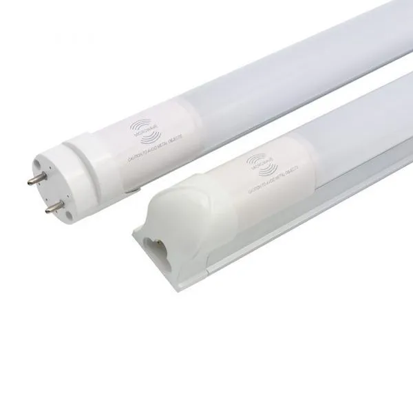 T8 Radar Sensor LED Tube G13 Smart Occupancy 9W 18W AC100-240V Motion Detection Ceiling Light QUEENDOM