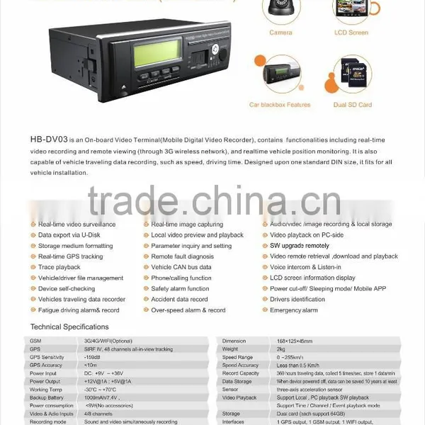 4 Channel Mobile Car Dvr Recorder, School Bus Mobile Dvr, MDVR for Truck photo-3