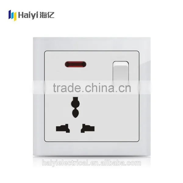 UK 13A Socket White Glass CE BS Approved UK Standard Electrical Wall Socket photo-3