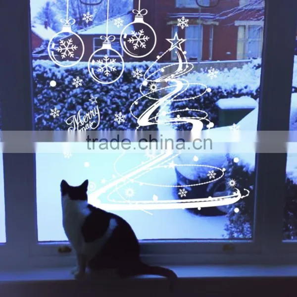 [Alforever]2015 Vinyl Merry Christmas Tree Window Stickers photo-6