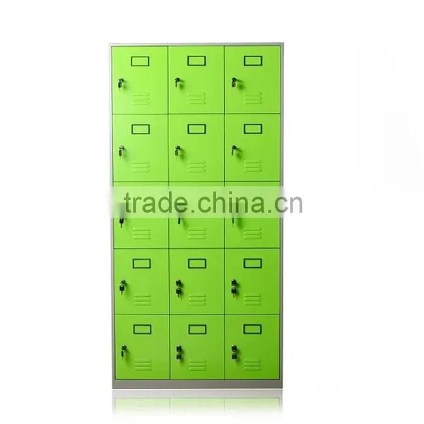 School Student Locker 3 Door Steel Wardrobe Cabinet photo-4