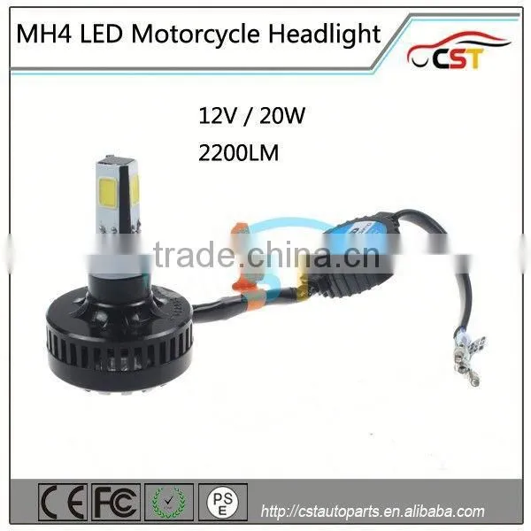 2016 New Design Laser Logo 4 COB Led Mh4 Motorcycle Headlight With 12 Months Warranty photo-2